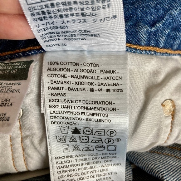 LEVI’S 501 Premium Denim Button Fly Jean Cutoff Shorts Size 30 - Picture 11 of 13